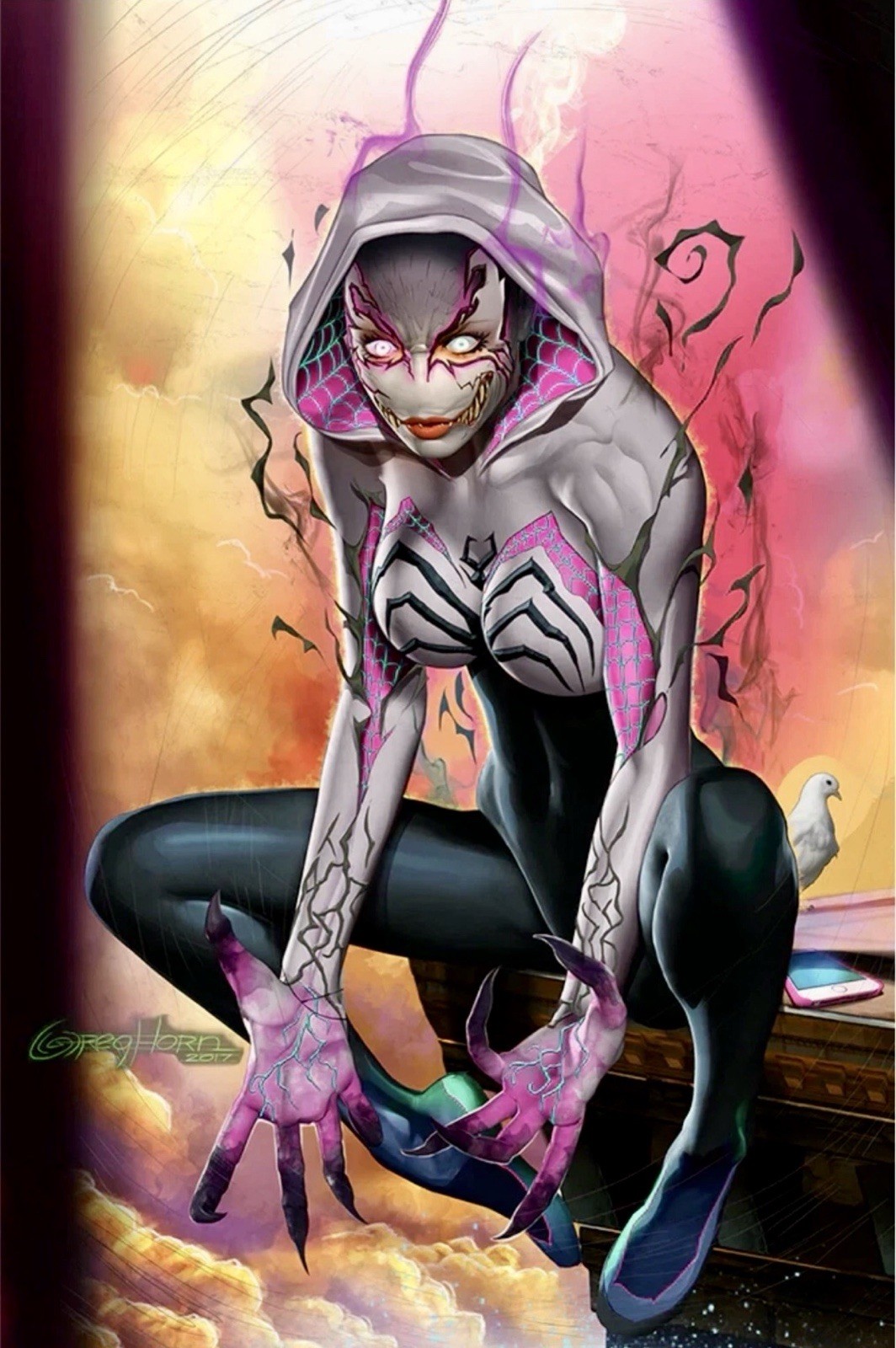 EXTREME VENOMVERSE #1 GREG HORN FOIL SPIDER-GWEN VARIANT PREORDER Read Descripti