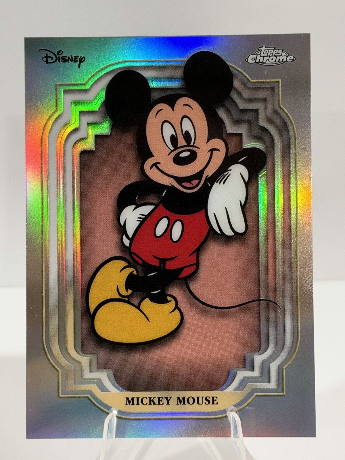 Mickey Mouse 2024 Topps Chrome Disney True Refractor Silver Base Set Card #1 Mickey Mouse 2024 Topps Chrome Disney True Refractor Silver Base Set Card #1