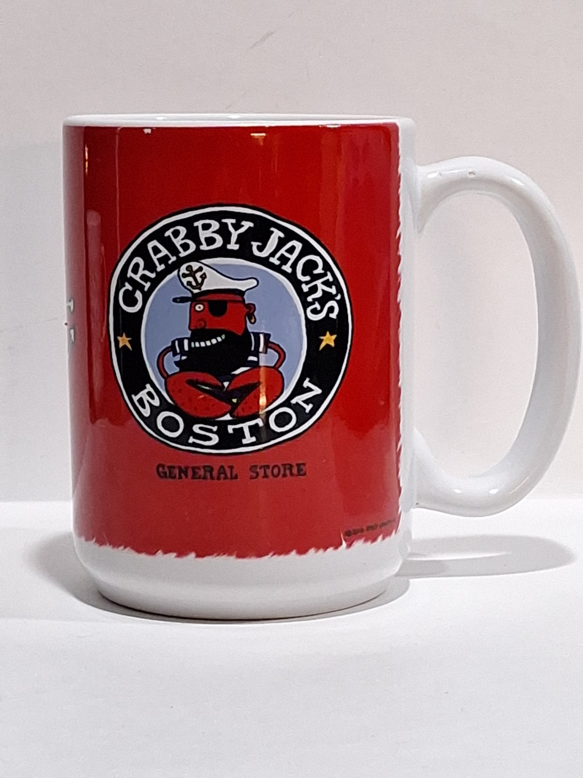 Vintage Crabby Jack's Boston General Store Coffee Mug Red Sailor Pirate Crab Vintage Crabby Jack's Boston General Store Coffee Mug Red Sailor Pirate Crab