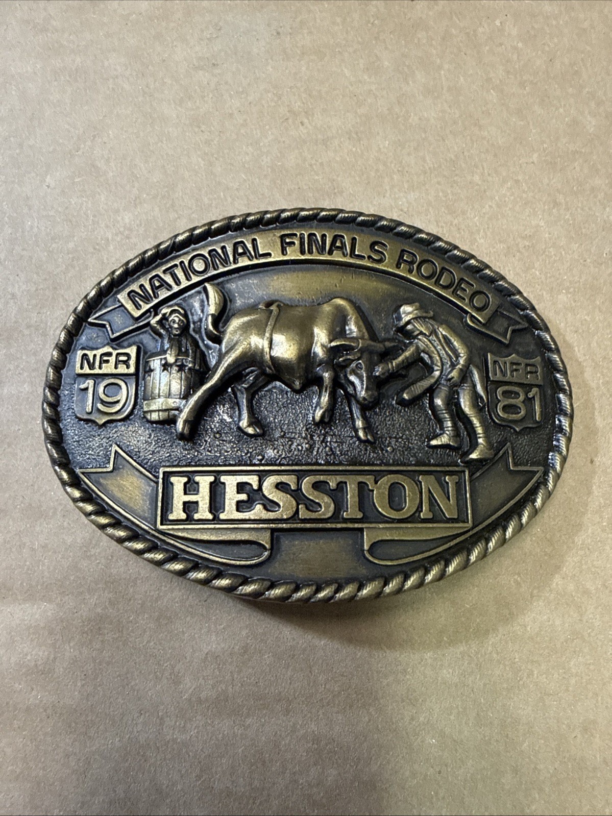 Hesston 1981 NFR National Finals Rodeo Belt Buckle 7th Edition Collector NEW