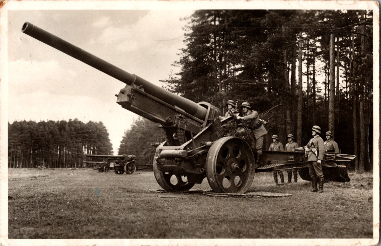 Vintage 1938 WW2 German Wehrmacht RPPC Military Field Artillery Cannon Howitzer