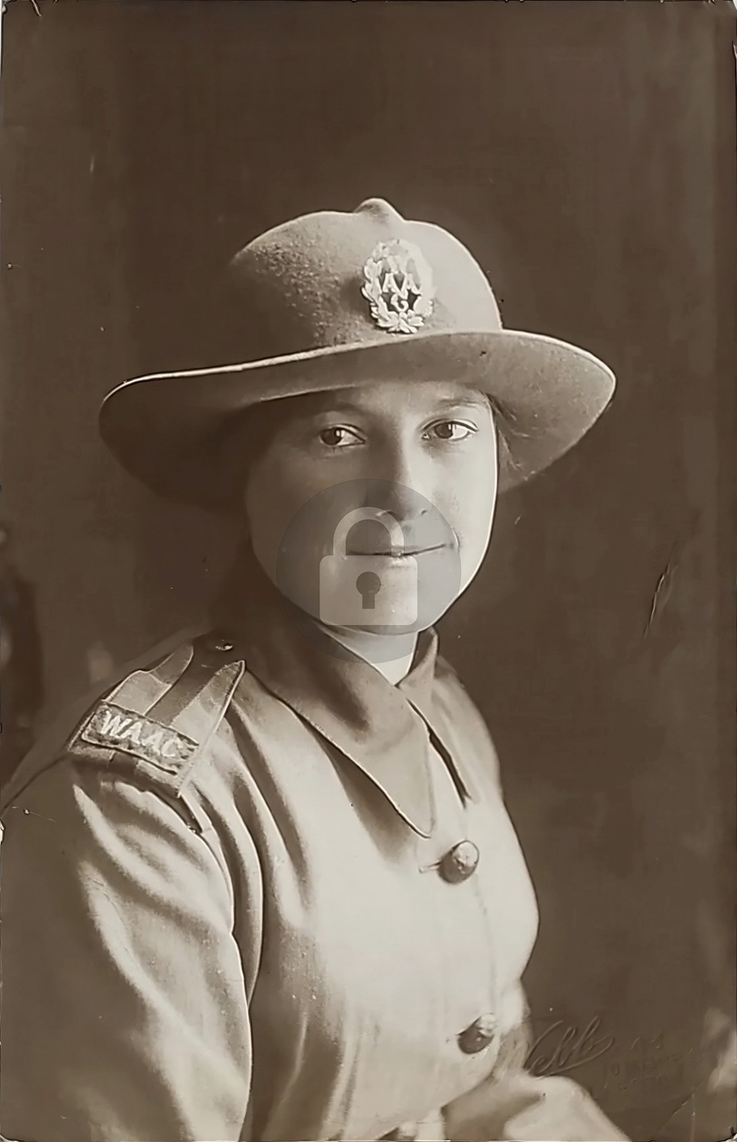 WW1 Lovely Young British Woman Army WAAC In Uniform Folkestone UK RPPC COPY WW1 Lovely Young British Woman Army WAAC In Uniform Folkestone UK RPPC COPY