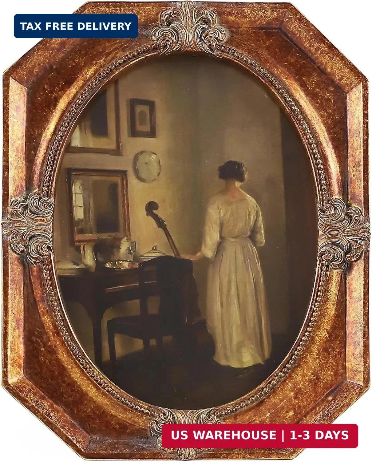 Vintage Picture Frames 5X7 Ornate Antique Oval Picture Frame for Tabletop and Wa Vintage Picture Frames 5X7 Ornate Antique Oval Picture Frame for Tabletop and Wa