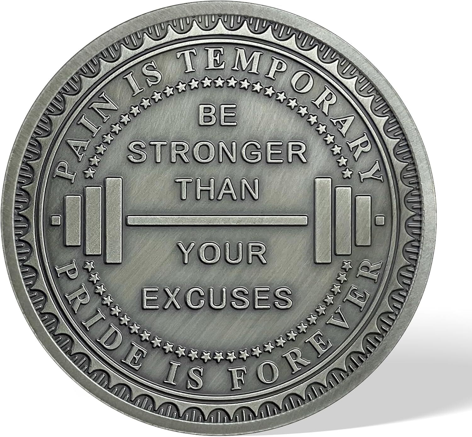 Inspirational No Pain No Gain Challenge Coin - Motivational Token Fitness Gift