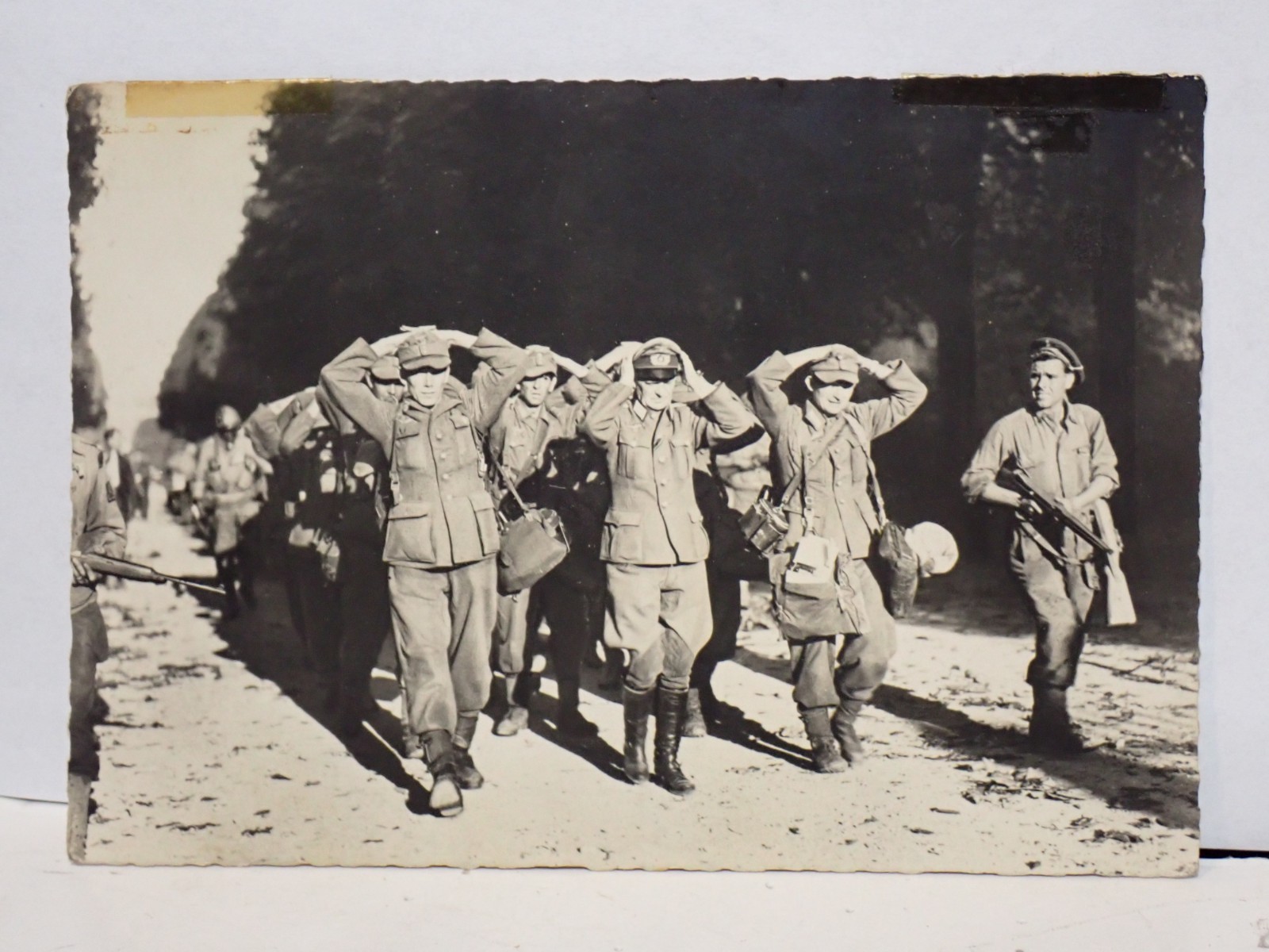 WWII RPPC Postcard Liberation of Paris 1944 German POW Prisoners Luxembourg Gdn