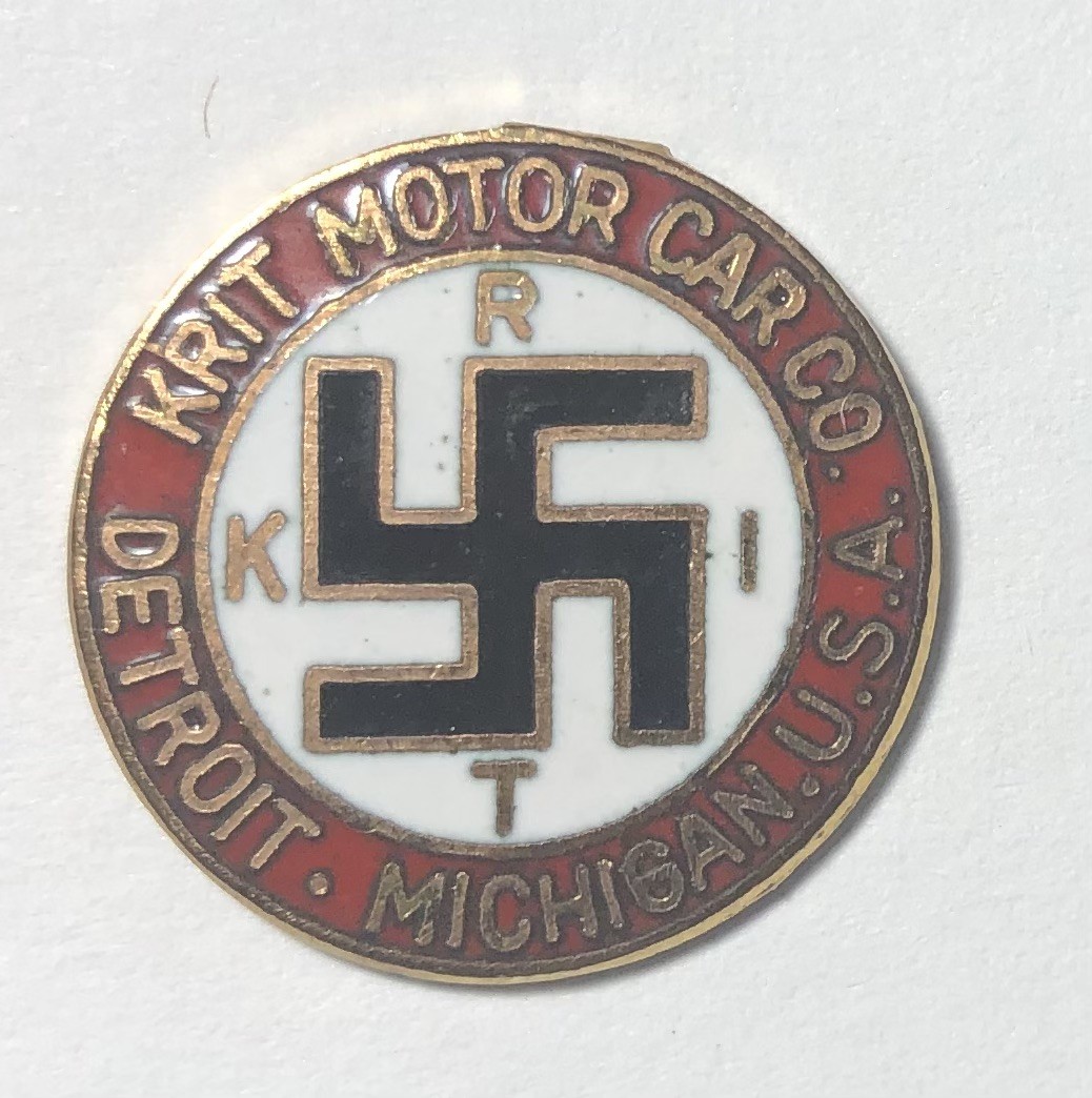 Vintage 1970s Krit Motor Car Company Logo Hat Lapel Pin Detroit Michigan USA Vintage 1970s Krit Motor Car Company Logo Hat Lapel Pin Detroit Michigan USA