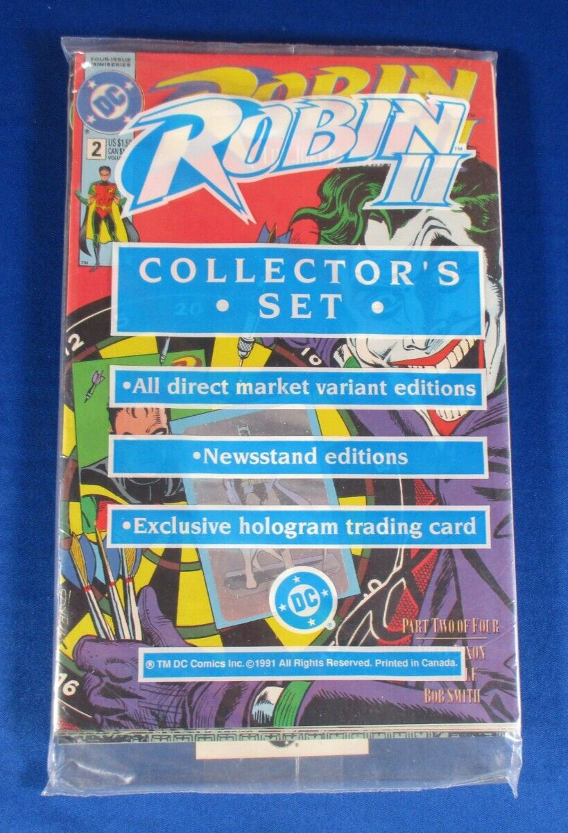 Robin II #2 Joker’s Wild Collector’s Set Sealed Polybag DC Comics 1991 Robin II #2 Joker’s Wild Collector’s Set Sealed Polybag DC Comics 1991