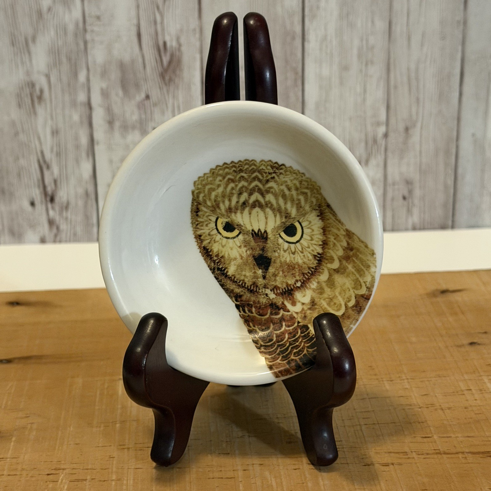 OWL Vintage MCM Hand Painted Owl Ceramic Trinket Dish Creative CO-OP OWL Vintage MCM Hand Painted Owl Ceramic Trinket Dish Creative CO-OP