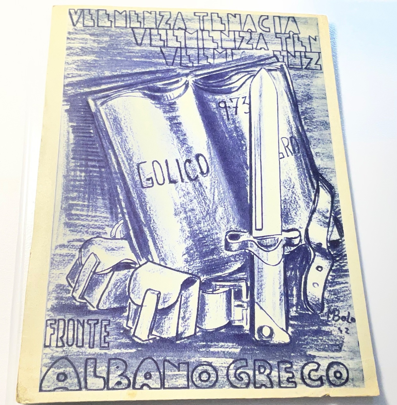 WWII 1941 Italian Army Fronte Albano Greco Military Postcard Albania Greece