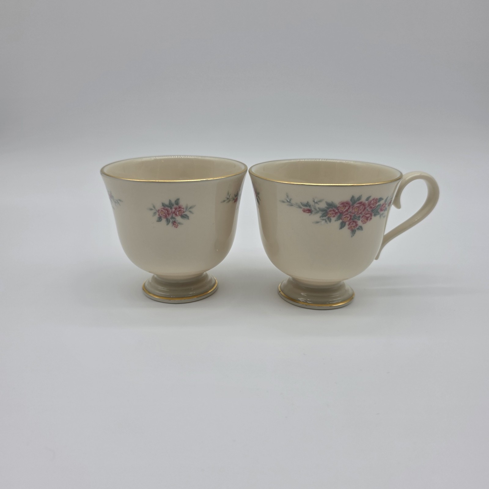 Vintage Lenox Petite Rose Footed Teacups From The Ambassador Collection Vintage Lenox Petite Rose Footed Teacups From The Ambassador Collection