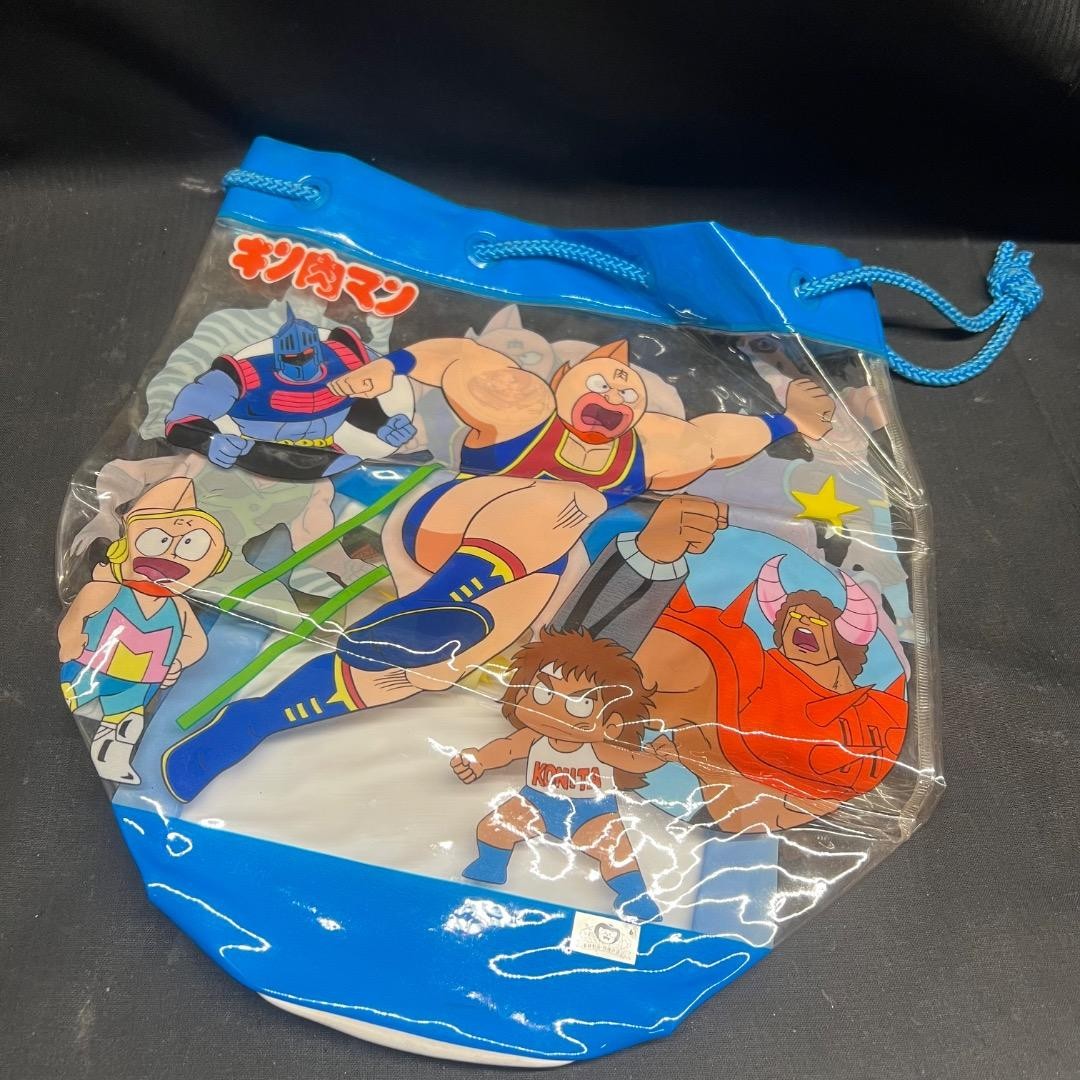 Unused Kinnikuman Pool Bag Blue Vintage Retro Japan Unused Kinnikuman Pool Bag Blue Vintage Retro Japan