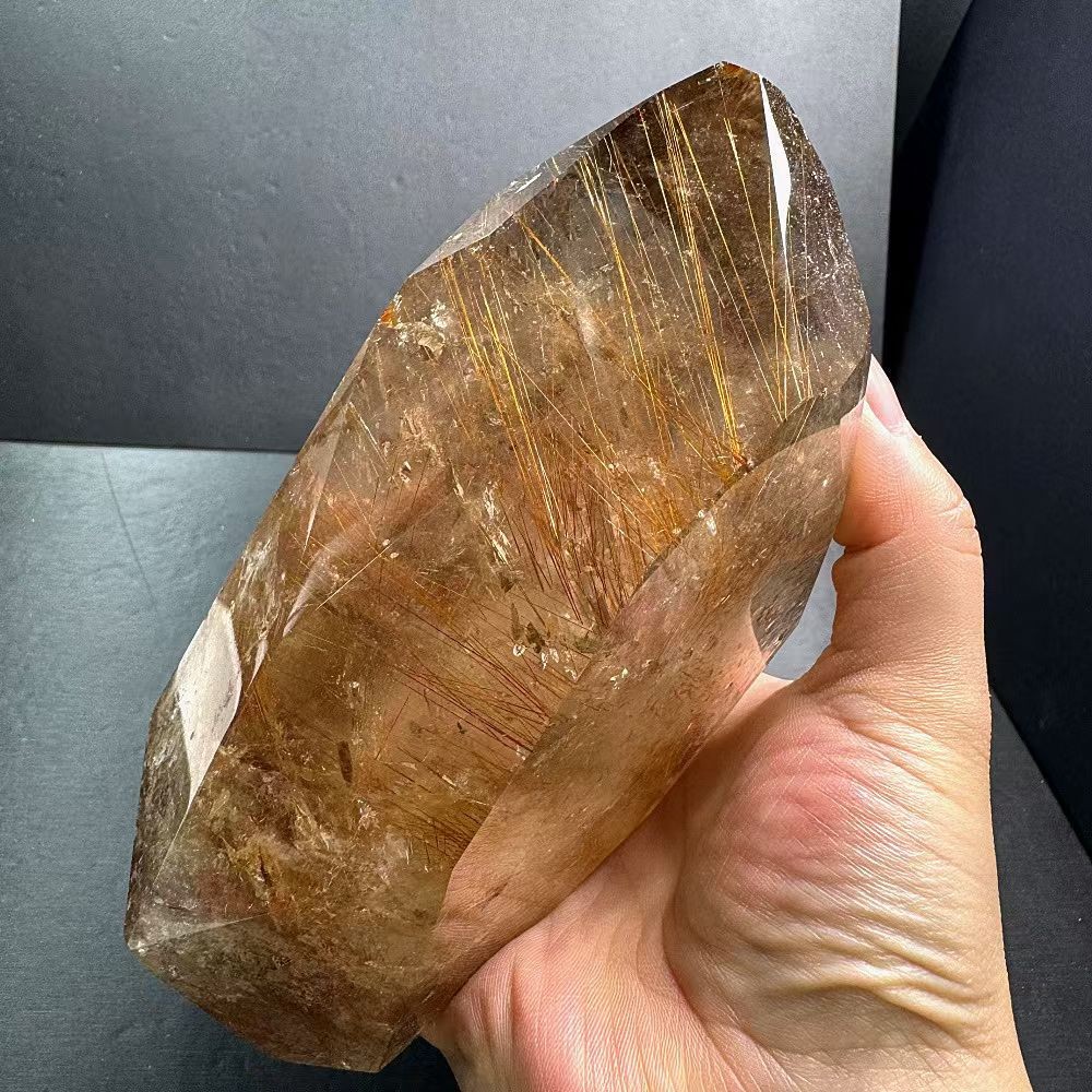 2.42lb Top Natural Rutilated crystal Quartz Mineral specimen Reiki Decor
