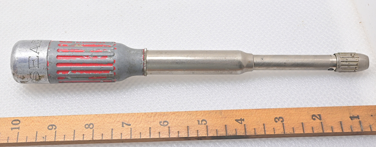 ✨Vintage Sears № 4217 (Millers Falls) Push Drill w/ 6 Fluted Bits (INV R312)