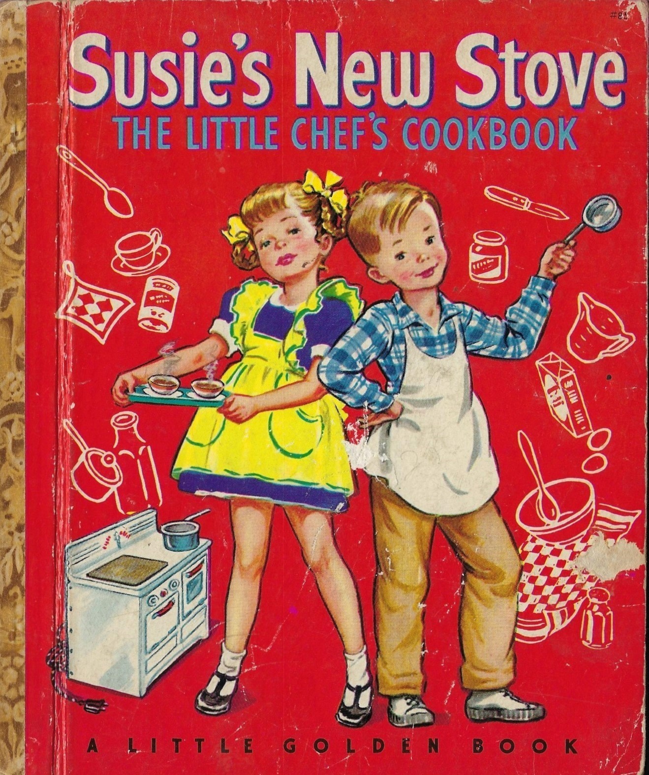 Little Golden Book SUSIE\'S NEW STOVE Little Chef Cookbook 1st Edition \
