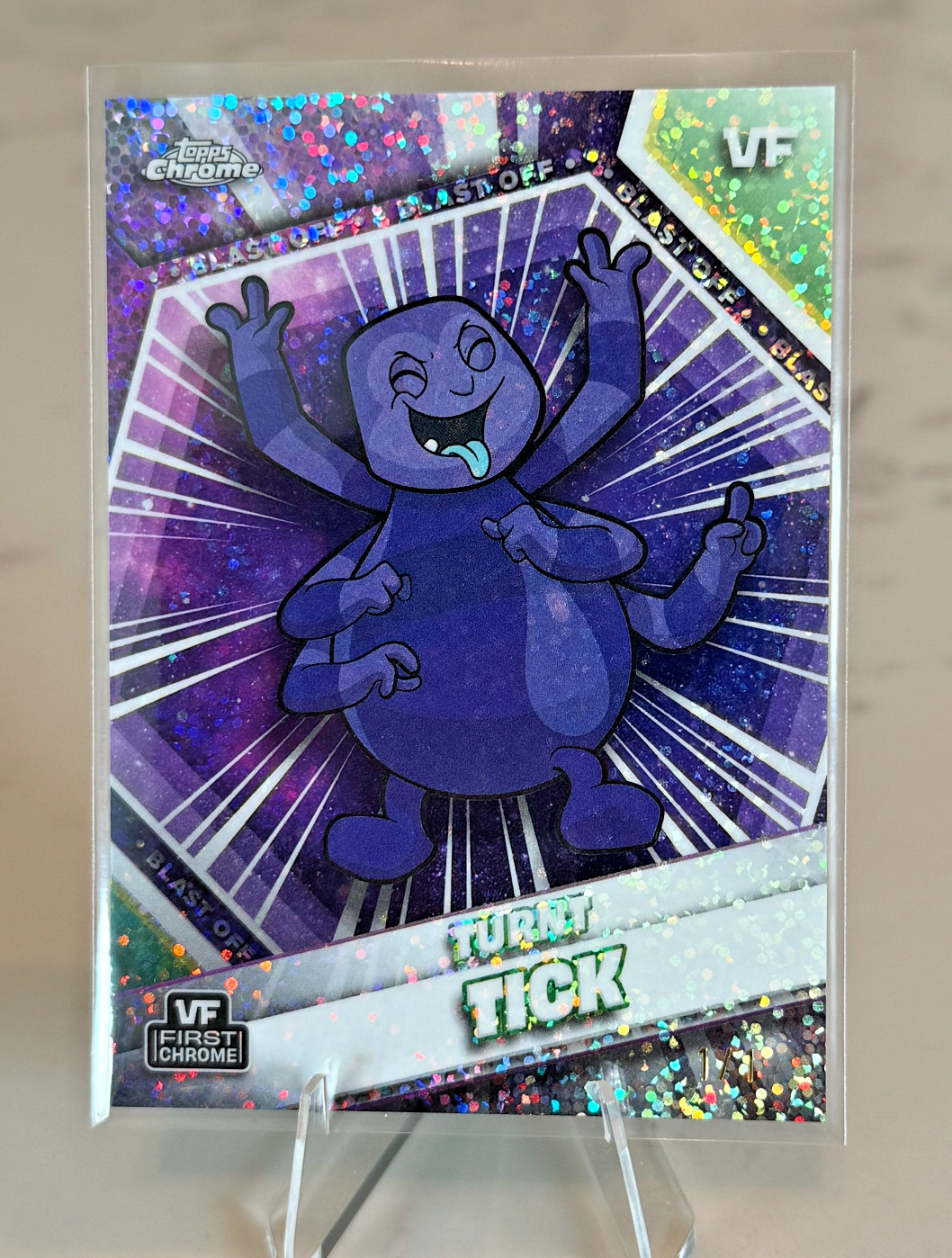 2026 Topps Chrome VeeFriends Turnt Tick #184 Blast Off 1/1 2026 Topps Chrome VeeFriends Turnt Tick #184 Blast Off 1/1
