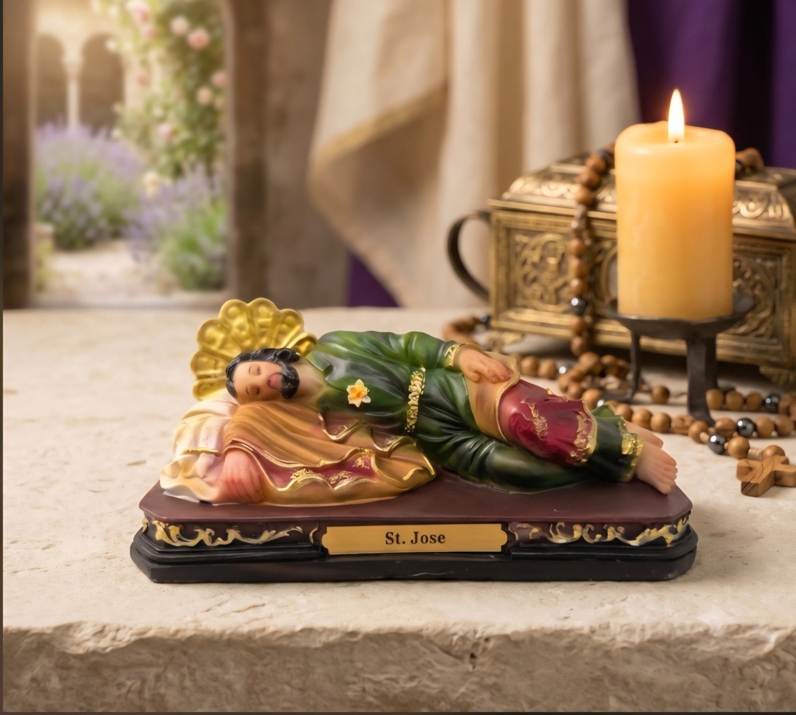 Sleeping st joseph 5 inch statue figurine San Jose Durmiendo religious gift Sleeping st joseph 5 inch statue figurine San Jose Durmiendo religious gift