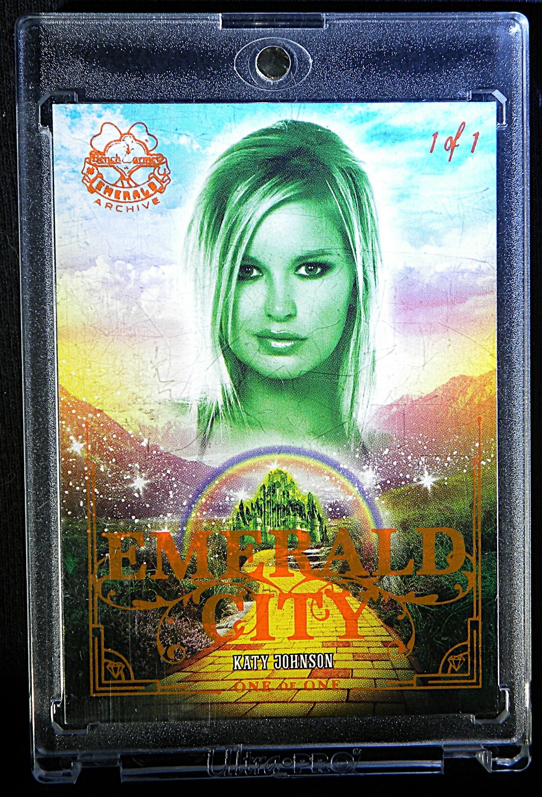2023 Bench Warmer Emerald Archive Katy Johnson EMERALD CITY ORANGE FOIL 1/1