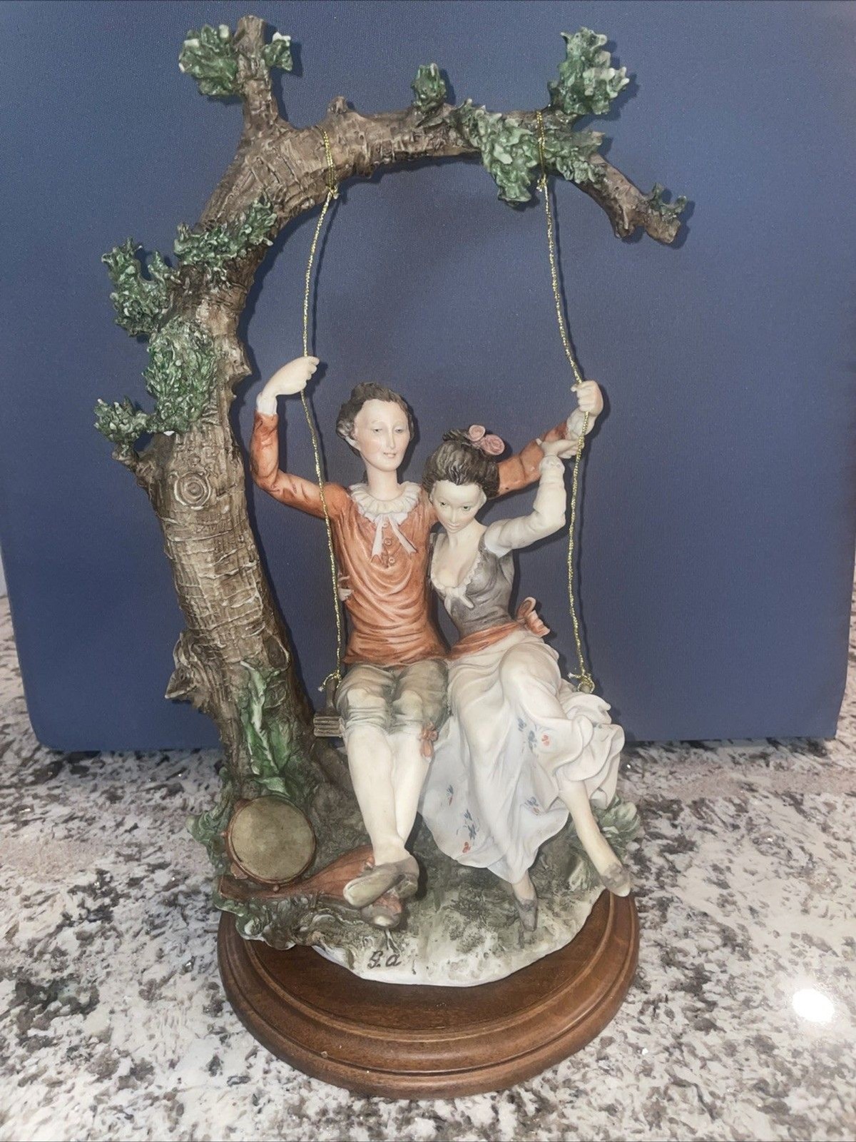 Giuseppe Armani Lovers on a Swing Large 16.5” Figural Figurine Vintage 1983 Giuseppe Armani Lovers on a Swing Large 16.5” Figural Figurine Vintage 1983