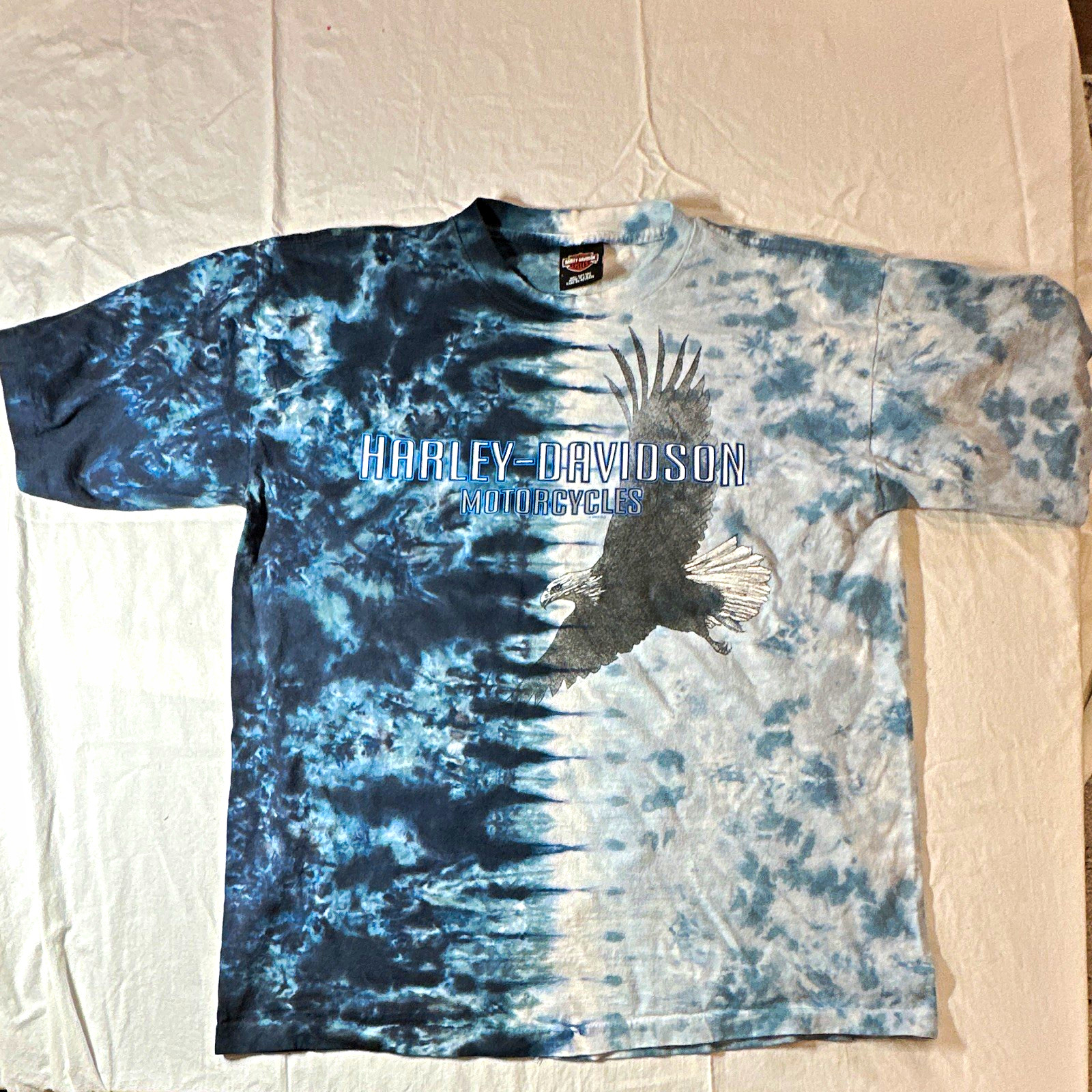 Vintage Harley-Davidson Tie-Dye Eagle Graphic T-Shirt size L St. Paul, MN