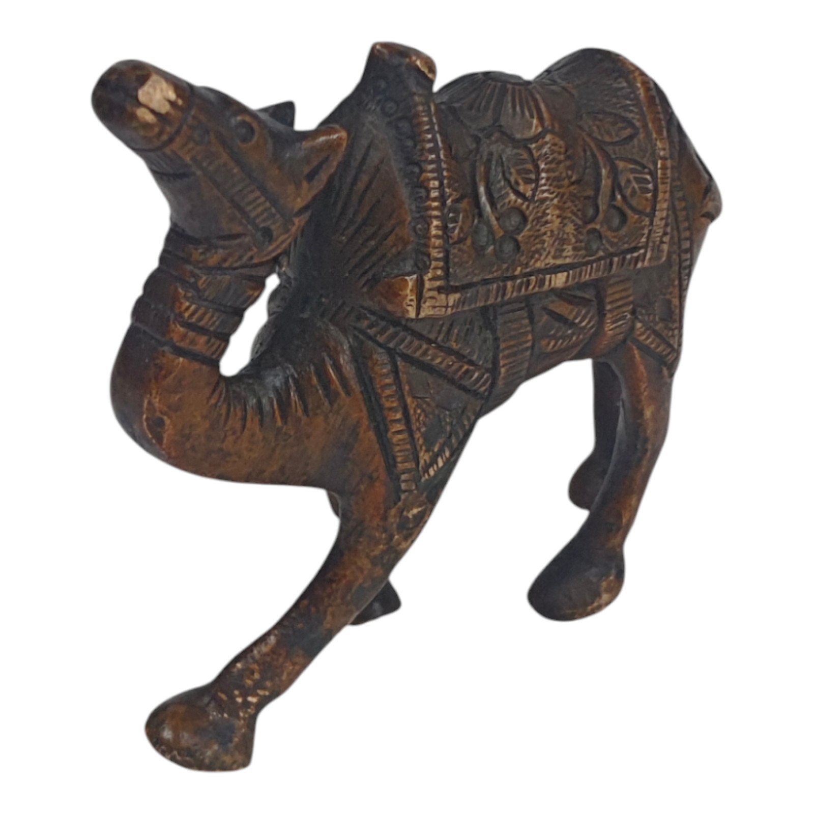 1850\'s Old Antique Vintage Rare Brass Unique Camel Figure Engraved Work Statue