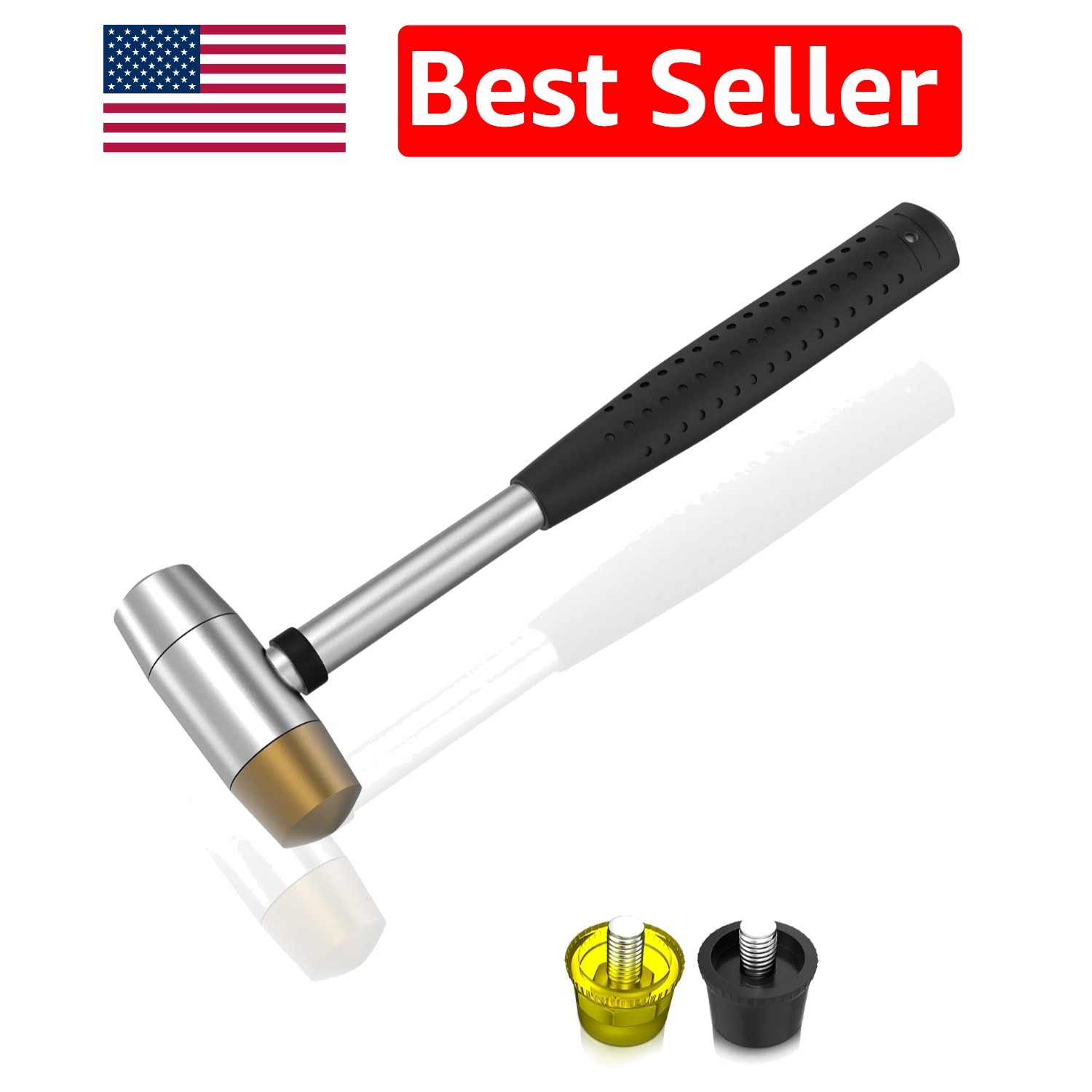 Versatile Small Brass Hammer with 4 Interchangeable Heads for Jewelry Crafts Versatile Small Brass Hammer with 4 Interchangeable Heads for Jewelry Crafts