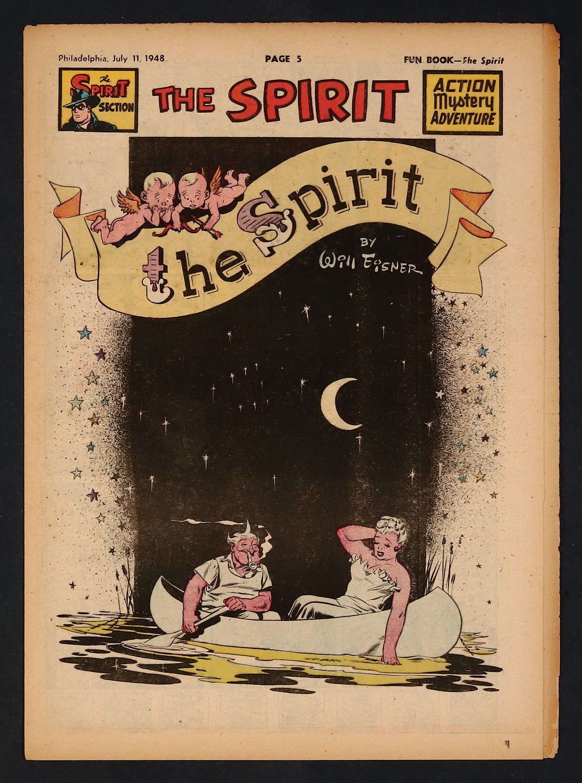 Spirit Weekly Newspaper Comic Tabloid Edition Jul 11 1948 VG 4.0