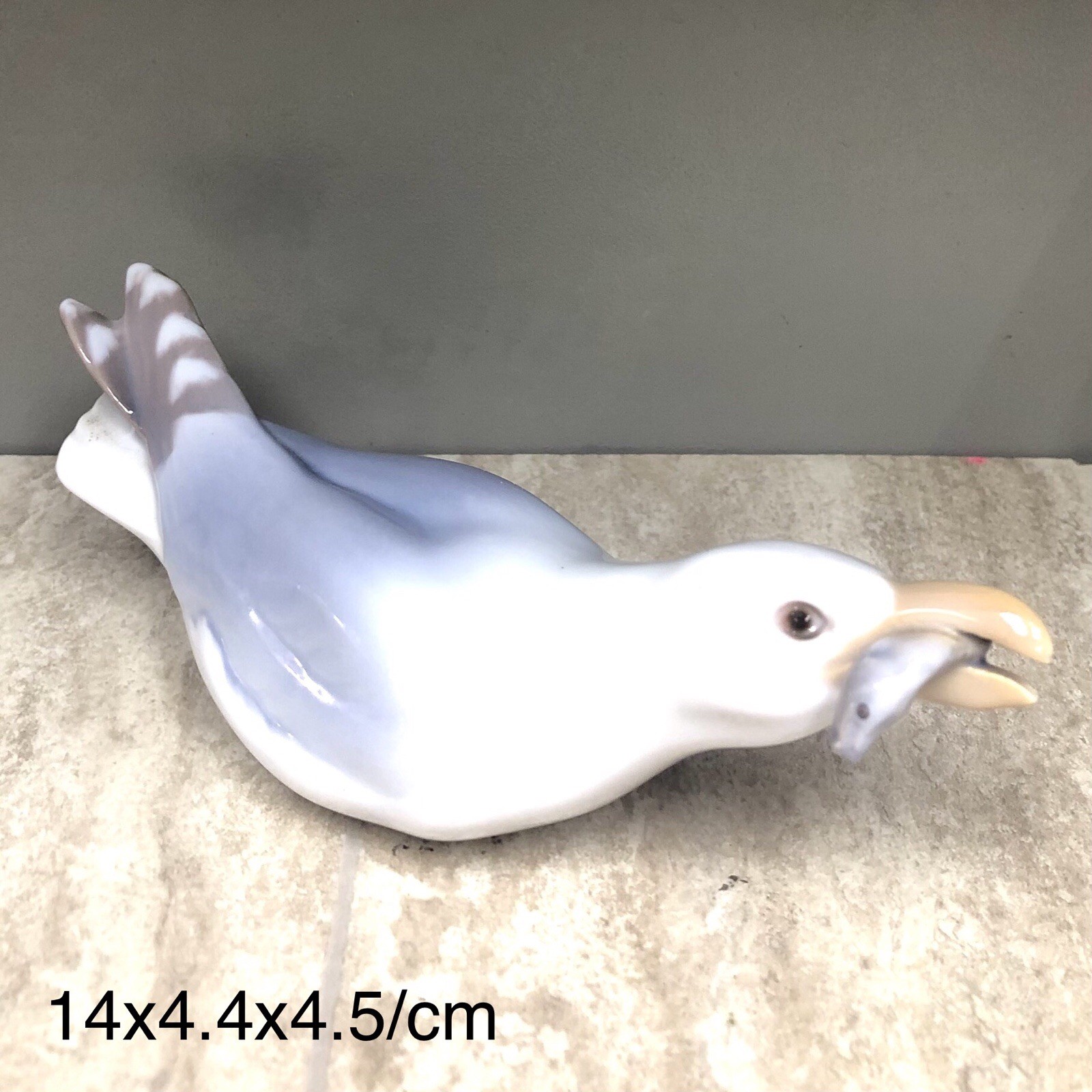 Royal Copenhagen B&G BING & GRONDAHL Denmark #1808 Seagull Porcelain 5.5\