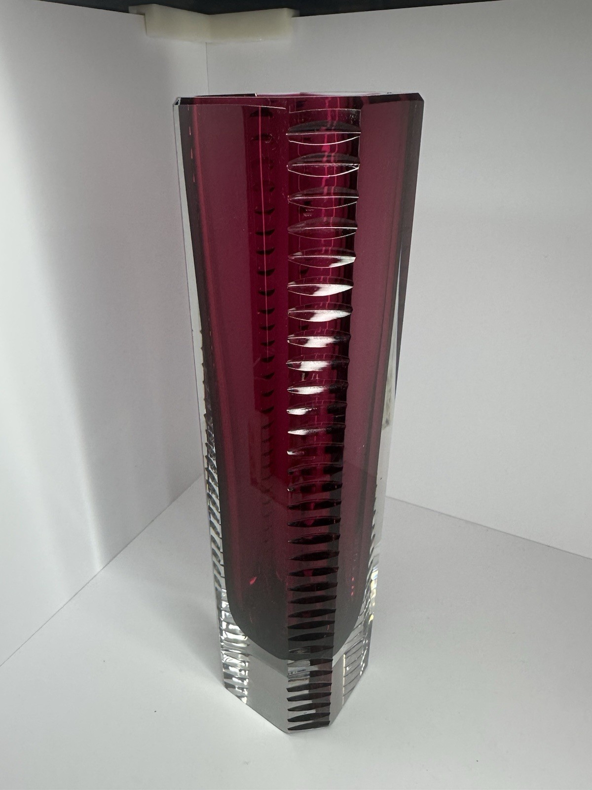 1970\'s BEYER & CO KRISTAL GERMAN MID-CENTURY MODERN MINIMALIST ART GLASS VASE 1970\'s BEYER & CO KRISTAL GERMAN MID-CENTURY MODERN MINIMALIST ART GLASS VASE