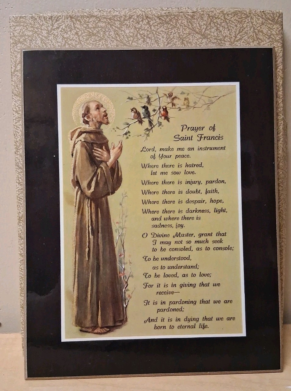 Vintage WJ Hirten St Francis Prayer 9 Vintage WJ Hirten St Francis Prayer 9