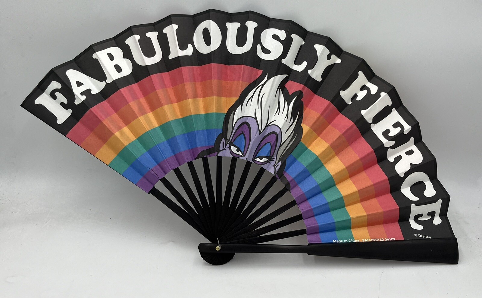 🌈Disney Pride Fabulously Fierce Úrsula Study Fan Rainbow 22” Mickey 🌈Disney Pride Fabulously Fierce Úrsula Study Fan Rainbow 22” Mickey