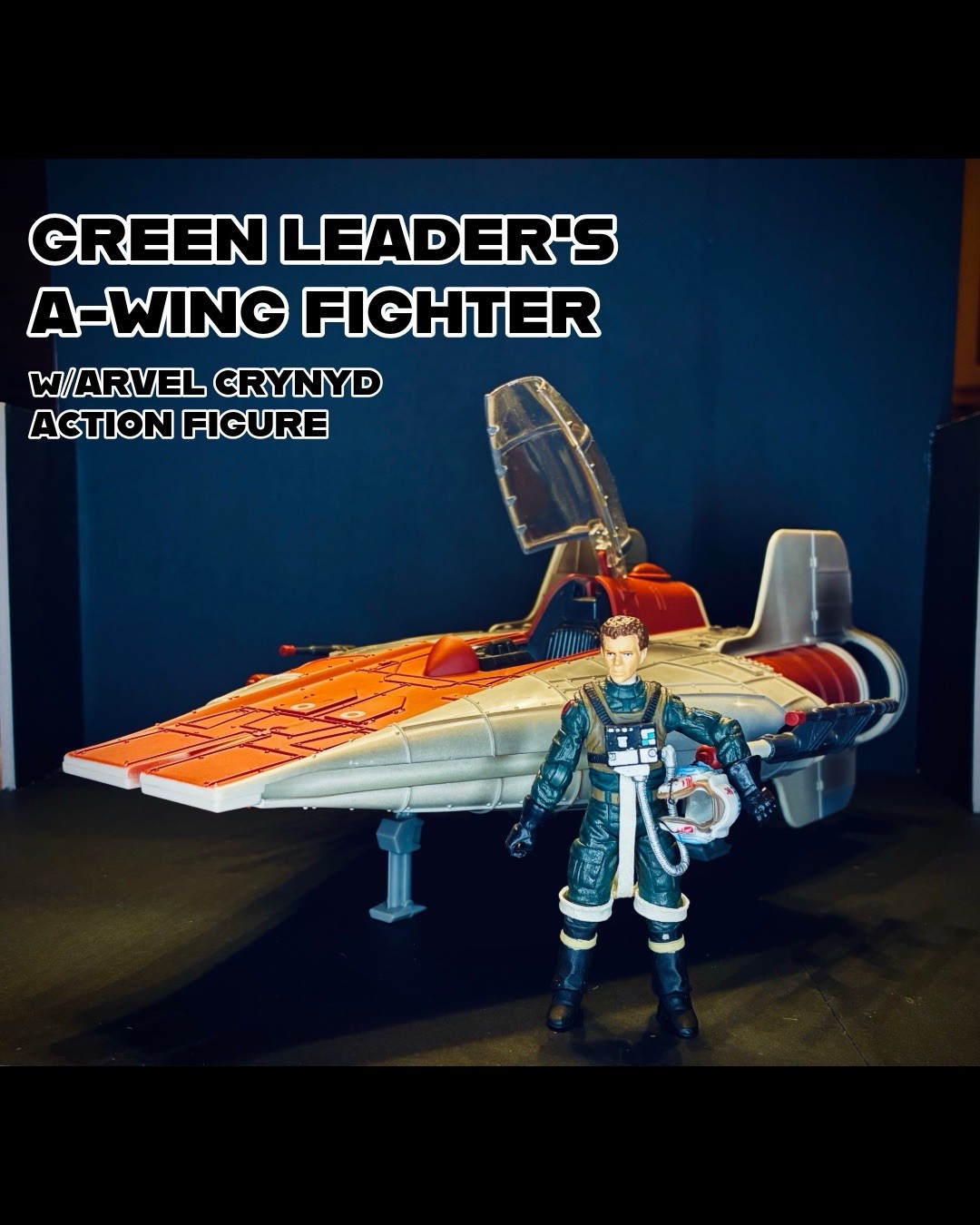 Star Wars Legacy Green Leader A-Wing Fighter Complete Arvel Crynyd, Hasbro 2008