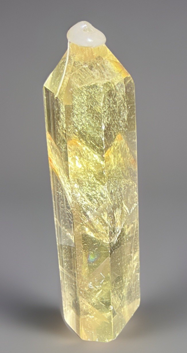 88grams Citrine Tower Wand W/ Phantom 3.45” tall #166