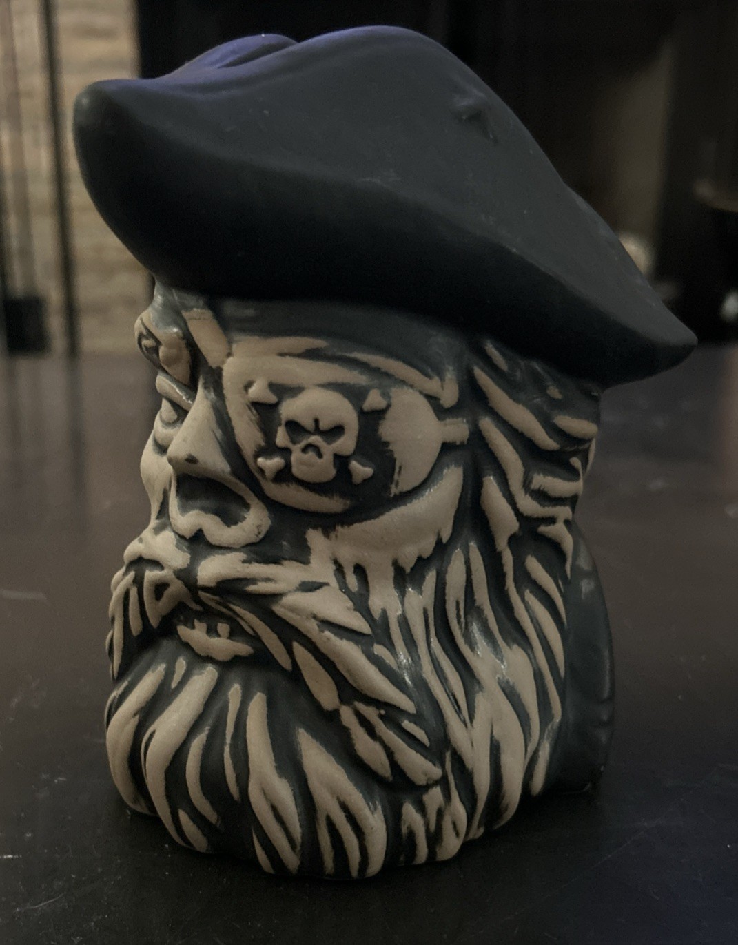 Blackbeard's Ghost Tiki Mug Munktiki Imports Black Wash 18 Fl Oz Blackbeard's Ghost Tiki Mug Munktiki Imports Black Wash 18 Fl Oz