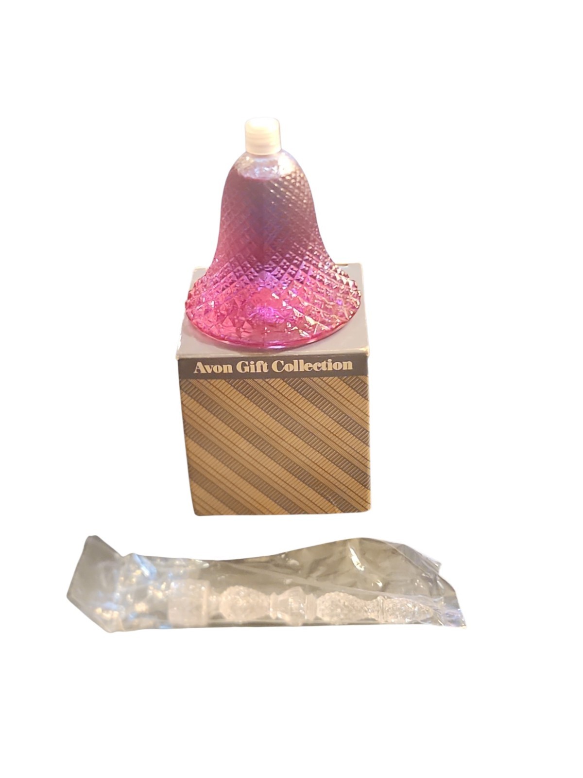 Vintage Avon Rosepoint Bell, Roses, Roses Cologne Bottle With Box Full Vintage Avon Rosepoint Bell, Roses, Roses Cologne Bottle With Box Full