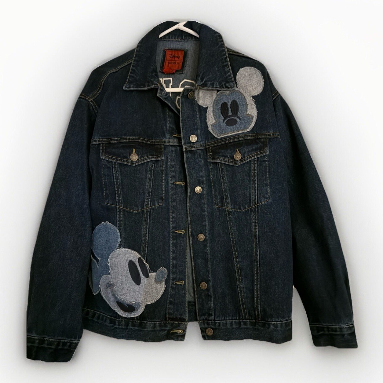 Forever 21 Disney Mickey Mouse Denim Trucker Jacket NWT Oversize (Size XS) Read