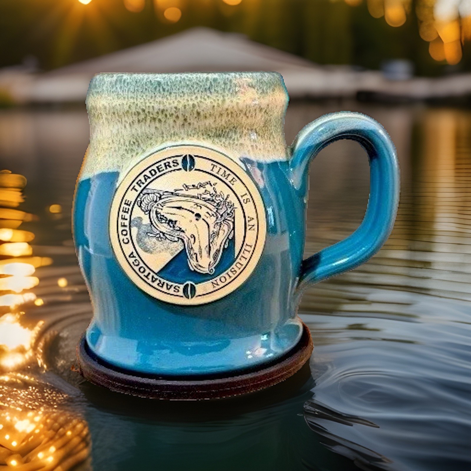 Saratoga Coffee Traders Time Is An Illusion Dali Melting Watch Mug *ULTRA RARE*