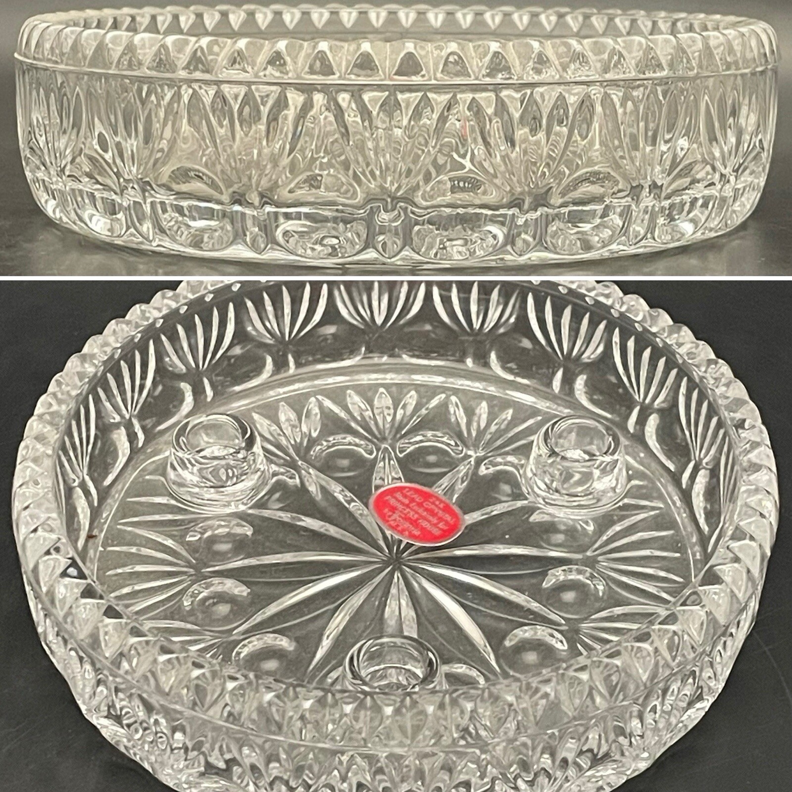 Fostoria for Princess House 24% Lead Crystal Candleholder USA 1/2\ Fostoria for Princess House 24% Lead Crystal Candleholder USA 1/2\