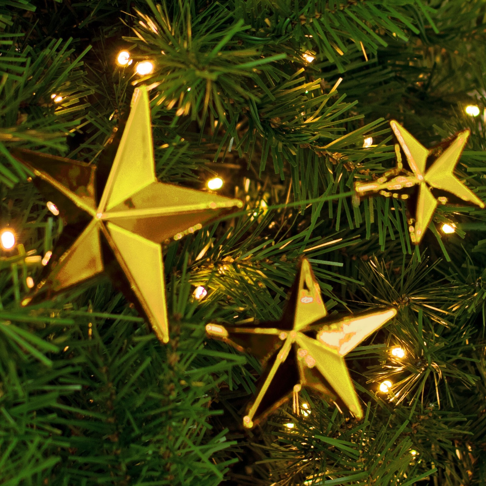 Gold Star Picks Holiday Star Ornaments Christmas Tree Hanging Decorations 24pk