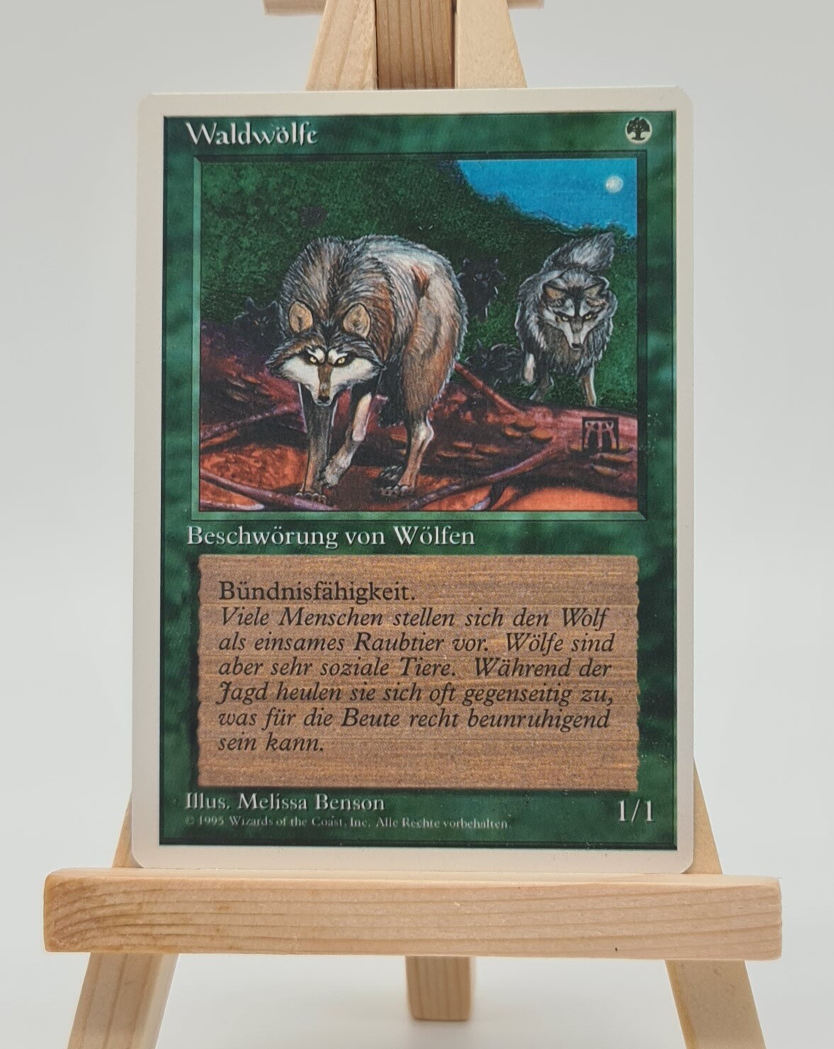 forest wolves 4. Edition Magic Card MTG German (Timber Wolves) 