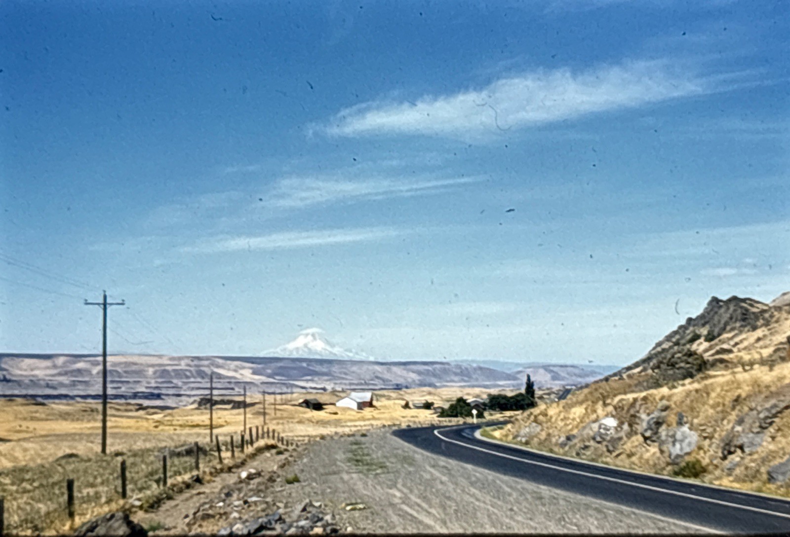 Orig 1957 Slide Mt Hood Highway Oregon Vintage Road Scene Kodachrome B86