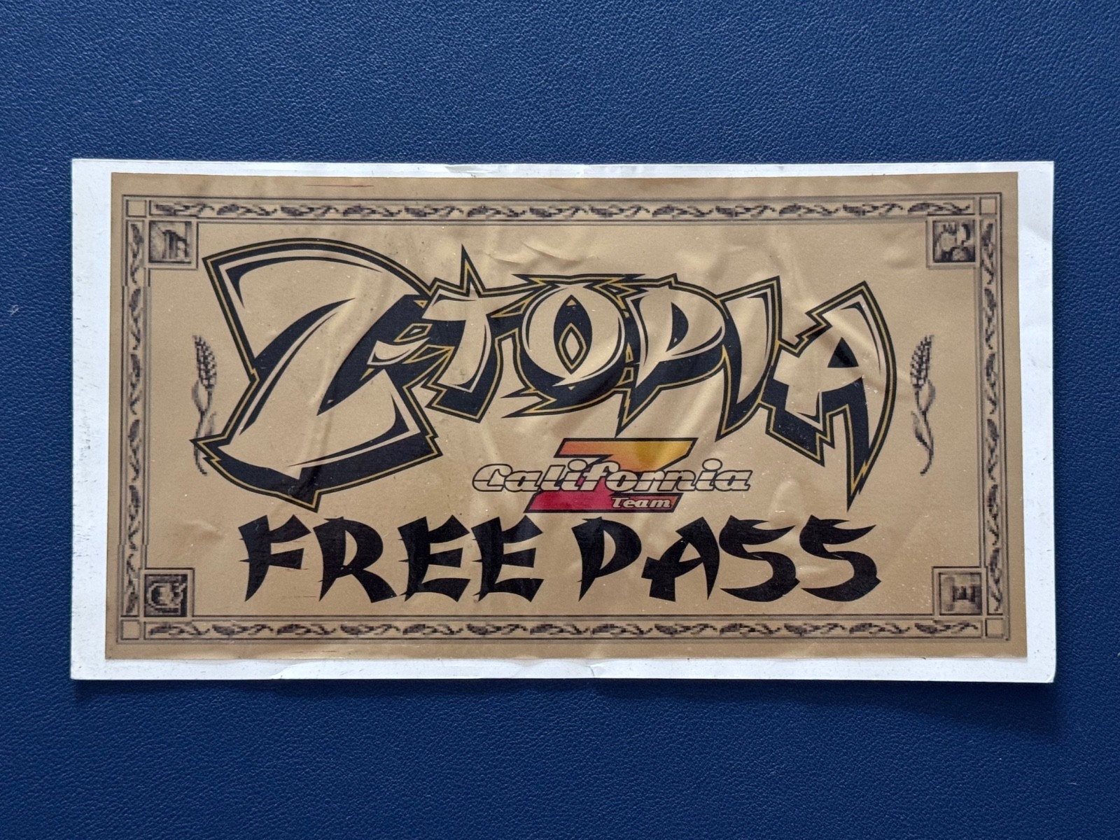 Vintage Z-Topia California Z Team FREE PASS Bakersfield Datsun Nissan Z Rare