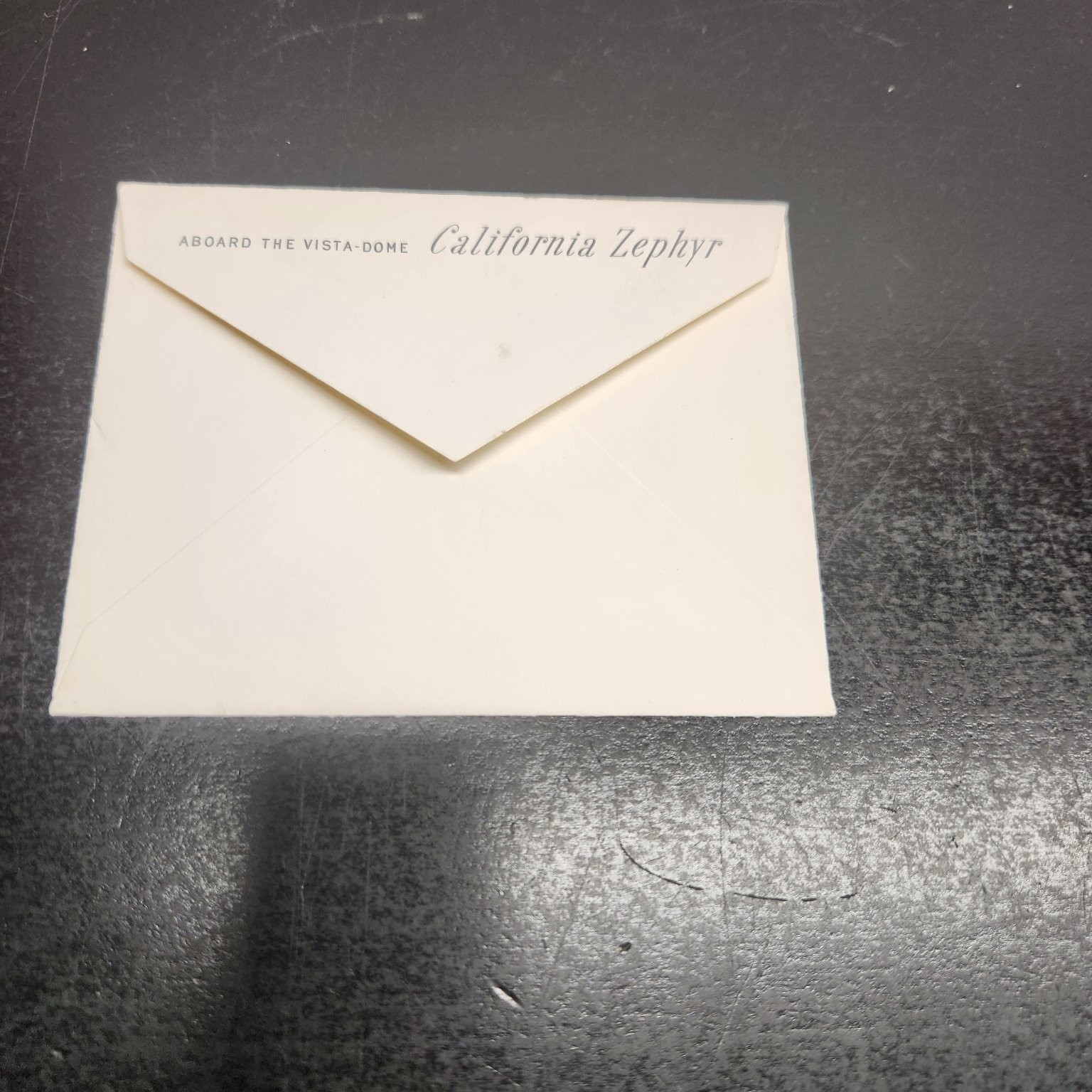 Vintage California Zephyr Vista-Dome Train Ephemera Envelope Railroad Vintage California Zephyr Vista-Dome Train Ephemera Envelope Railroad