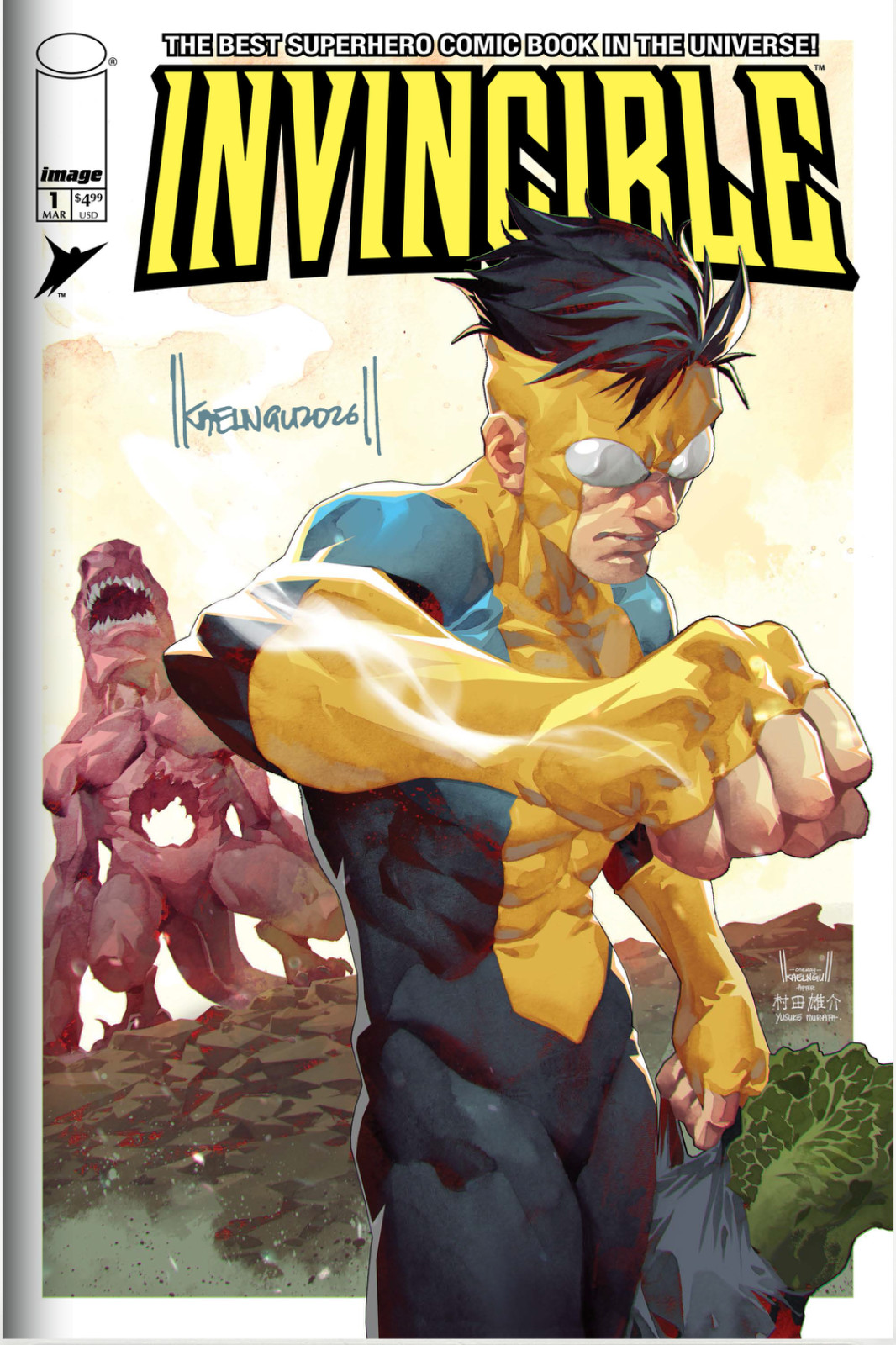 Invincible #1 Reprint/ FX Exclusive Foil/ Kael Ngu/ One Punch Man Homage/ Signed