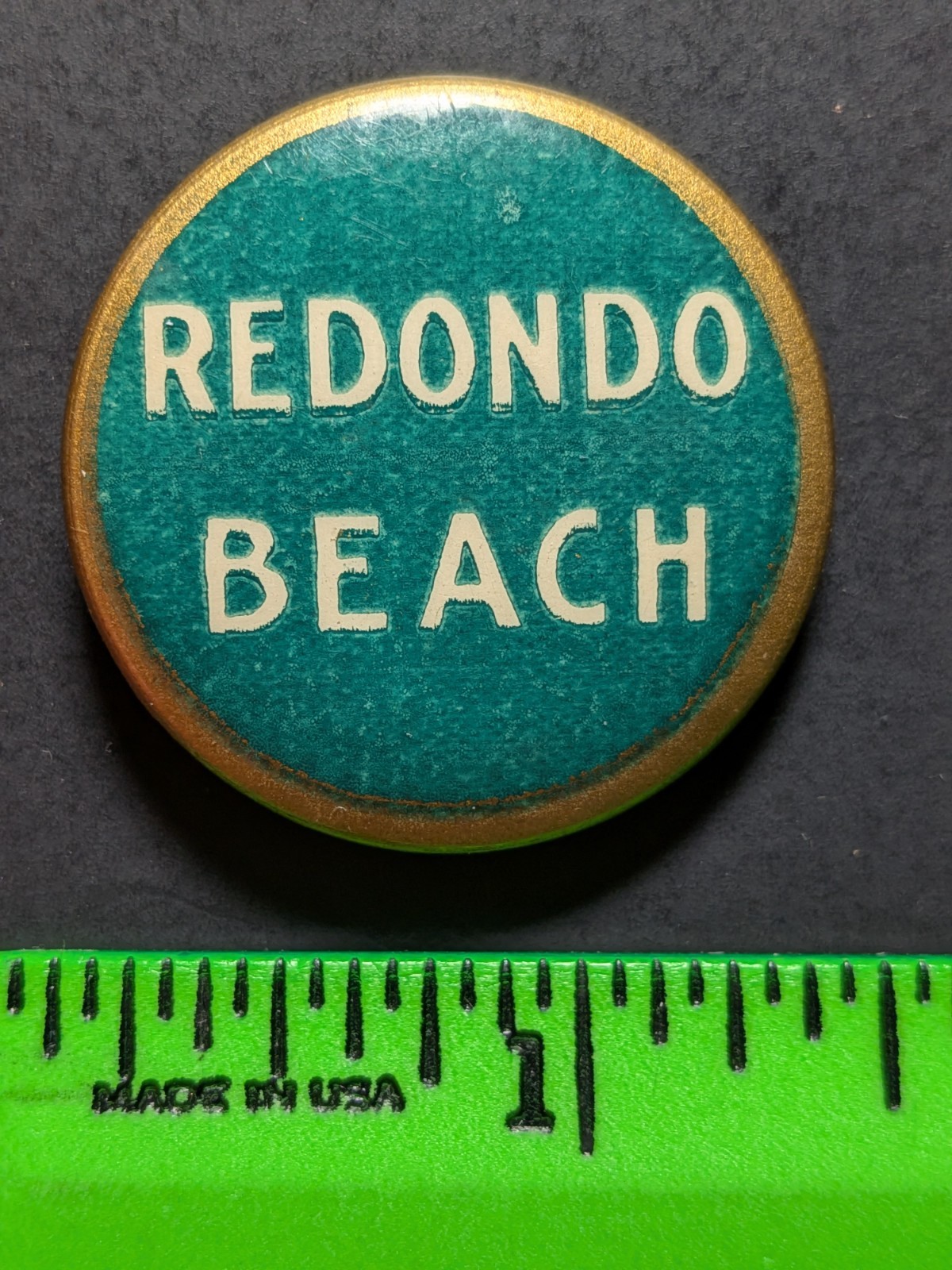 Vintage 1911 Redondo Beach California Pinback Pin Vintage 1911 Redondo Beach California Pinback Pin