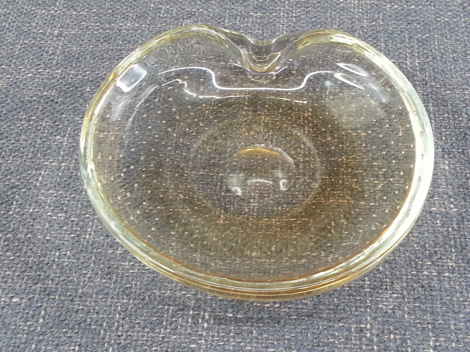 Vintage Mid Century Modern Controlled Bubble Murano Glass Cigar Dish Ashtray