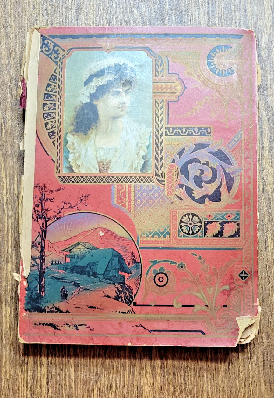 ANTIQUE LATE 1890,S-EARLY 1900,S VICTORIAN SCRAP BOOK LITHO PRINTS POSTCARDS ETC