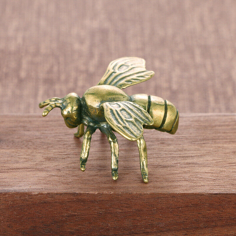 Solid Brass Bee Figurine Small Bee Statue House Decoration Animal Figurines Toys