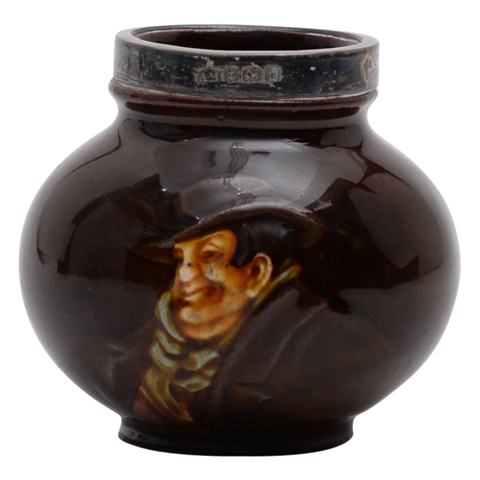 Tony Weller Mini Silver Rim Vase - Royal Doulton