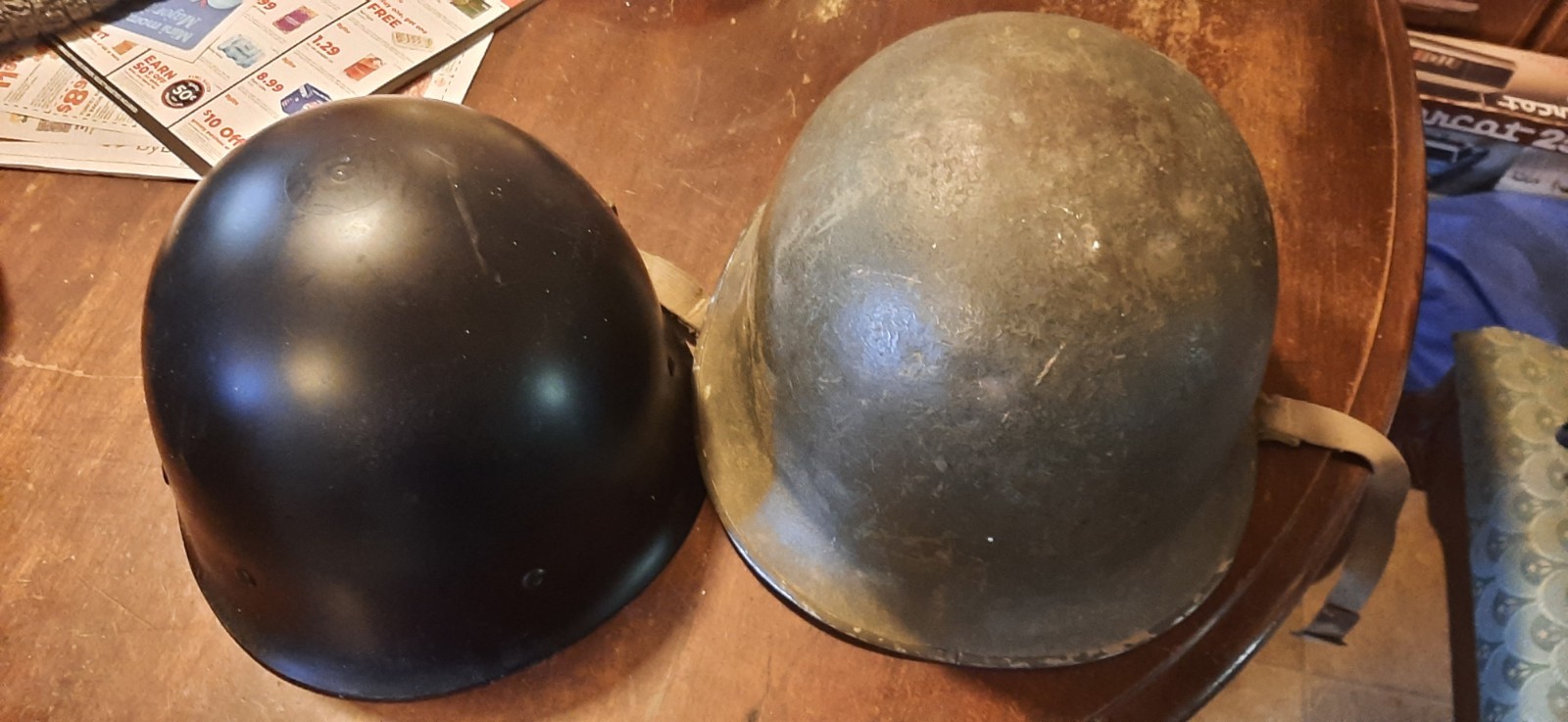 Vintage French Army Helmet And Liner