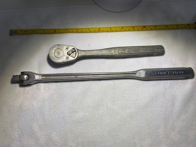 VINTAGE 1950'S CRAFTSMAN 1/2 DR RATCHET AND BREAKER BAR =V= SERIES  NICE COND